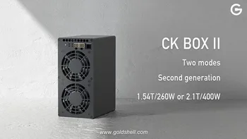 Нов Goldshell CK BOX - 2,1 TH / S ± 10% | 400W ± 10% | Nervos Network CKB За майнинга С блок захранване с мощност 750 W Подходящ за домашна майнинга С ниско ниво на шум